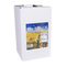 Riceland Rice Bran Oil packaging in a 35 pound jug in a box.