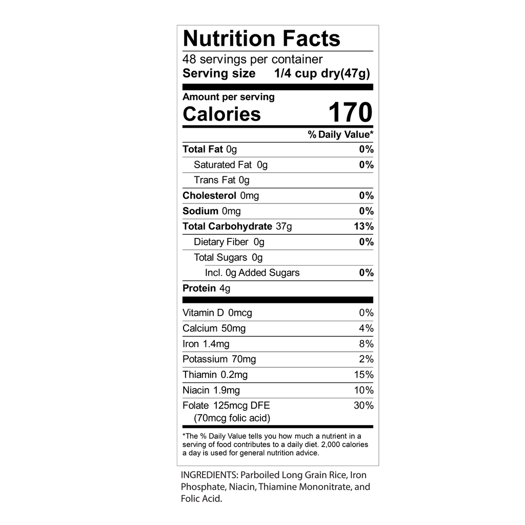 Riceland Gold Parboiled Long Grain Rice, 5 lb poly bag, Pack of 8