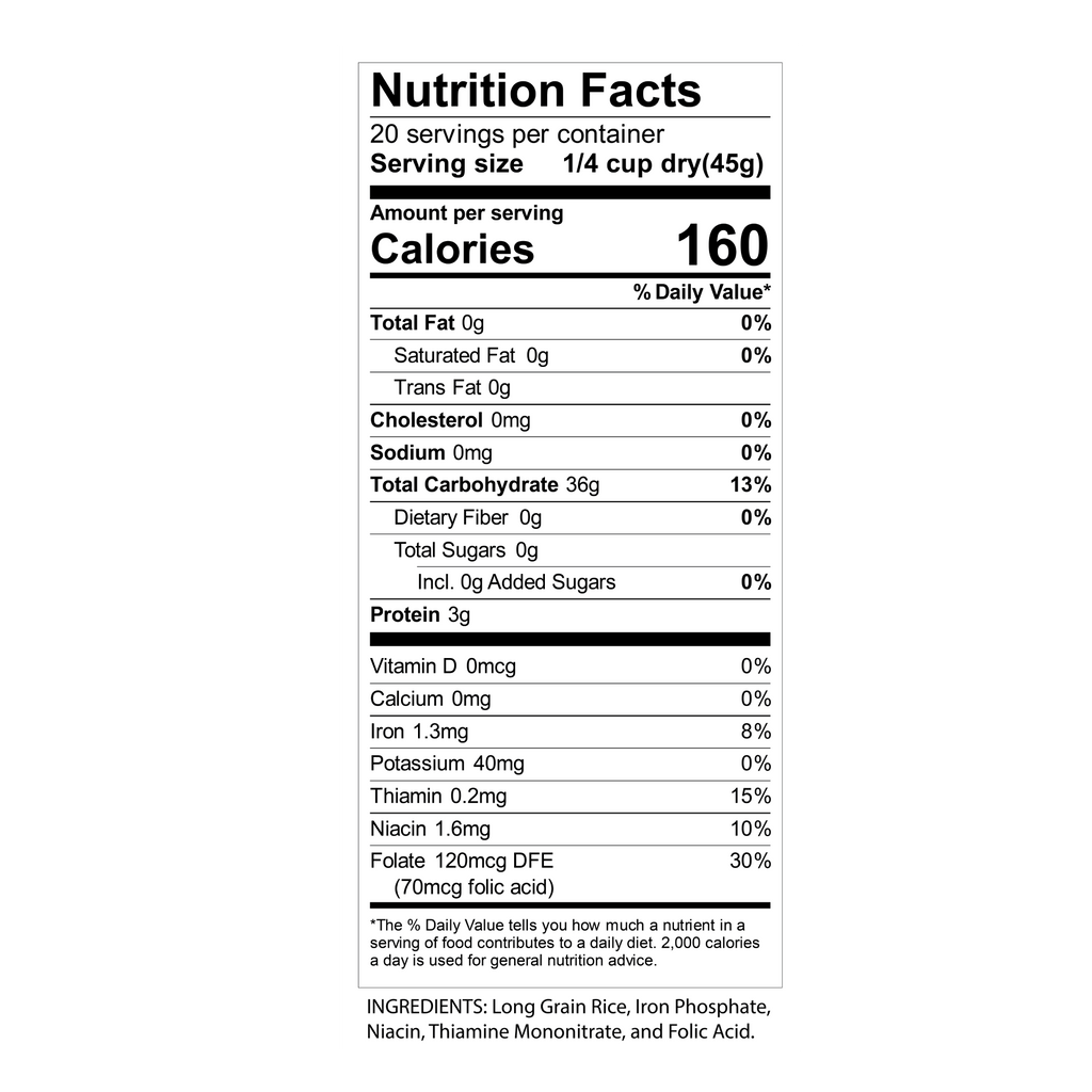 Riceland 4% Extra Long Grain White Rice, 2 lb carton, Pack of 12