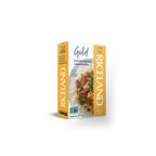 Riceland Gold 2 pound carton of rice on a white background