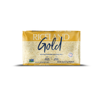 Riceland Gold rice 5 pound package on a white background