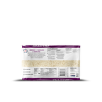 Back of  Riceland Jasmine Rice 5 pound package on a white background