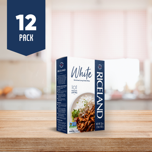 Riceland 4% Extra Long Grain White Rice, 2 lb carton, Pack of 12