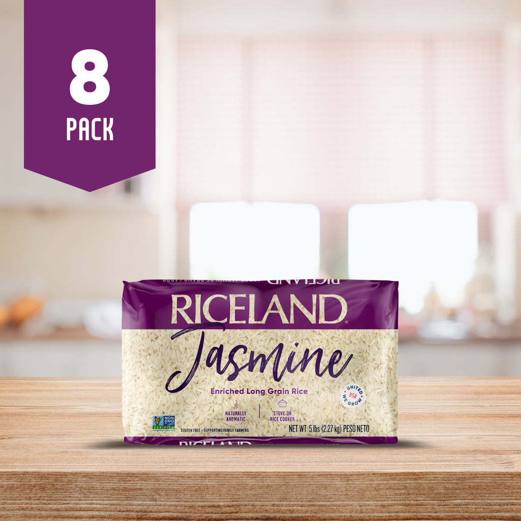 Riceland American Jasmine Rice, 5 lb poly bag, Pack of 8