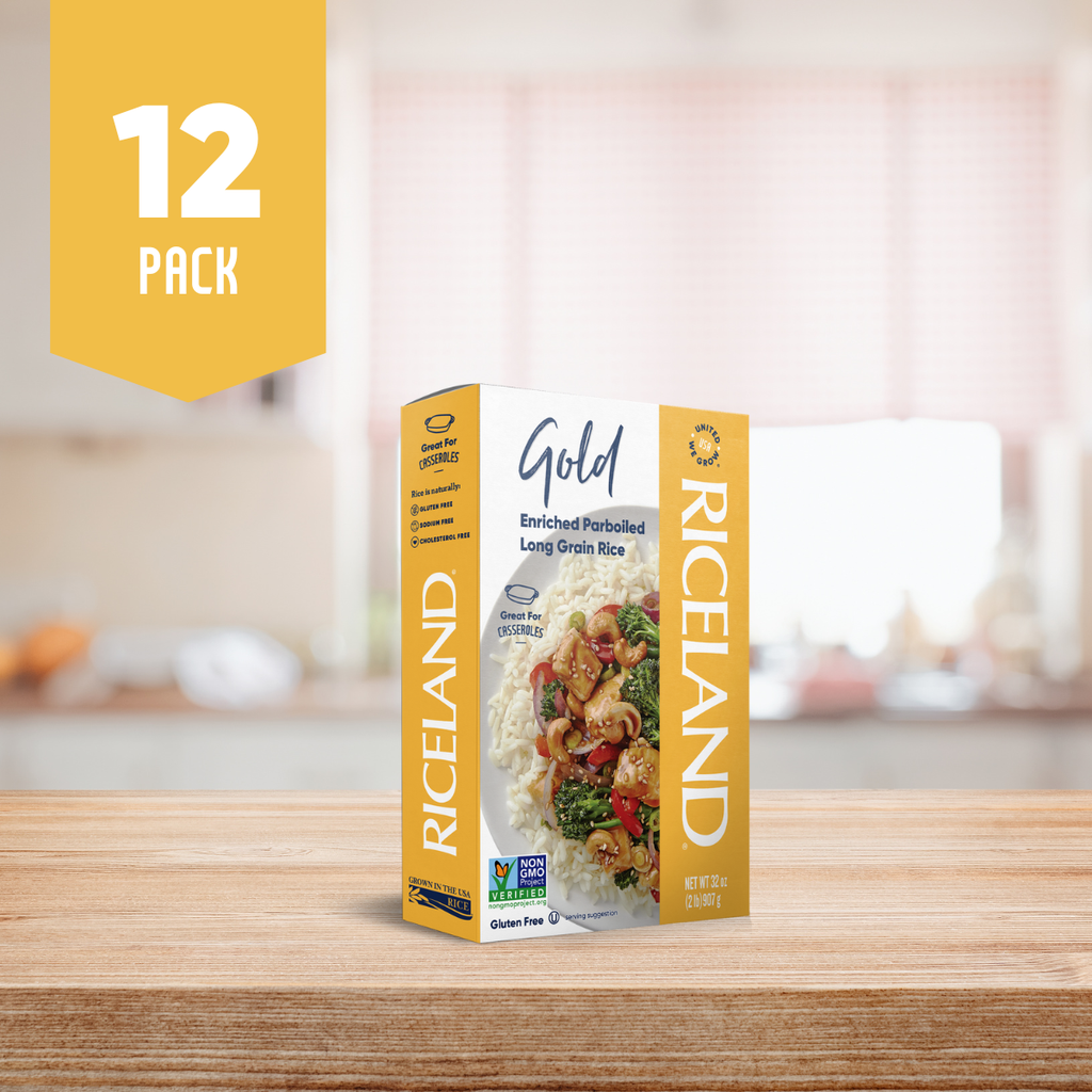 Riceland Gold Parboiled Long Grain Rice, 2 lb carton, Pack of 12